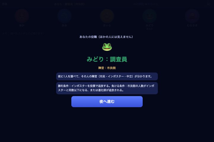 宇宙船の5人